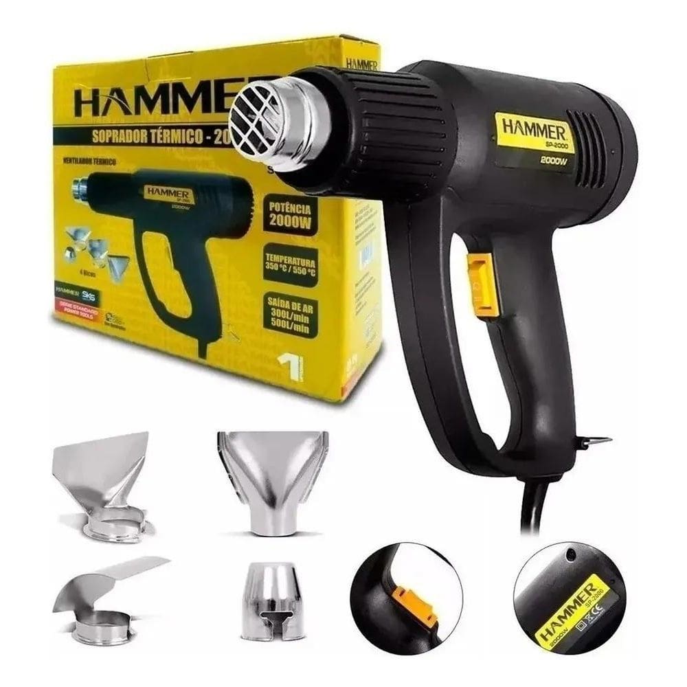 Soprador Térmico 1900W Temp. 350 A 550C Sp2000 Hammer