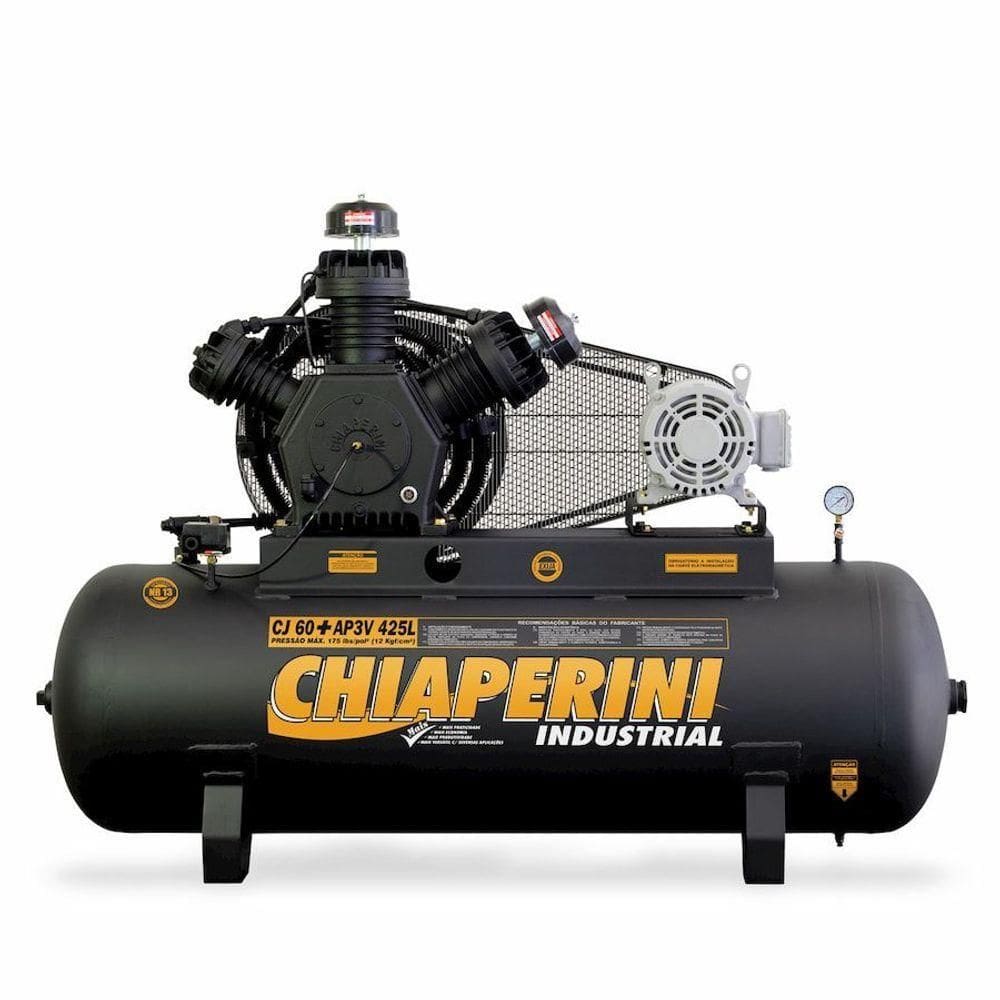 Compressor De Ar A.pressão Tri Aberto 15hp 425l Chiaperini
