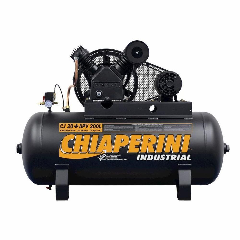 Compressor De Ar Alta Pressão Trifásico 5hp 200l Chiaperini