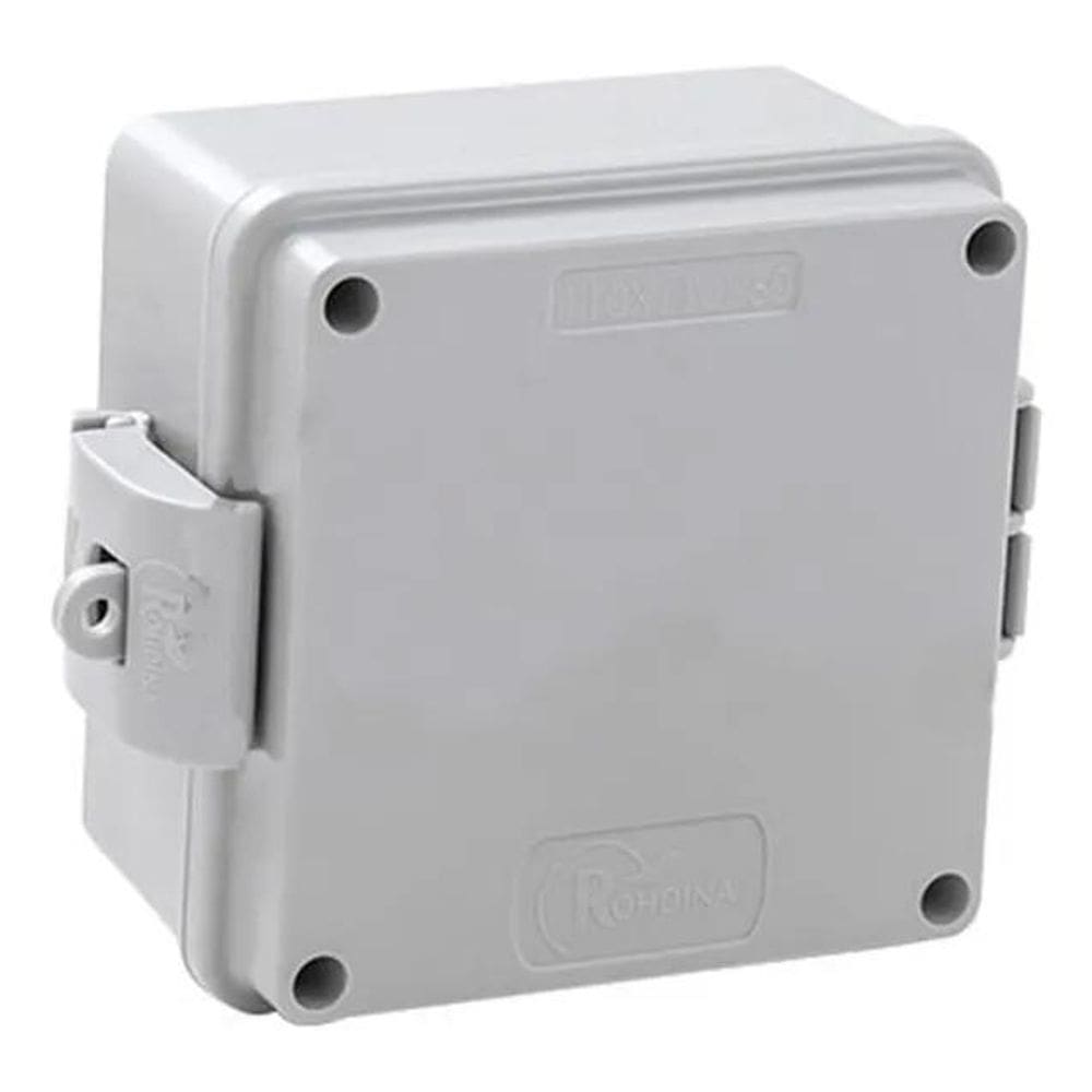 Caixa 110X110X60Mm Cinza Tampa Opaca Standard Ip66 Rohdina
