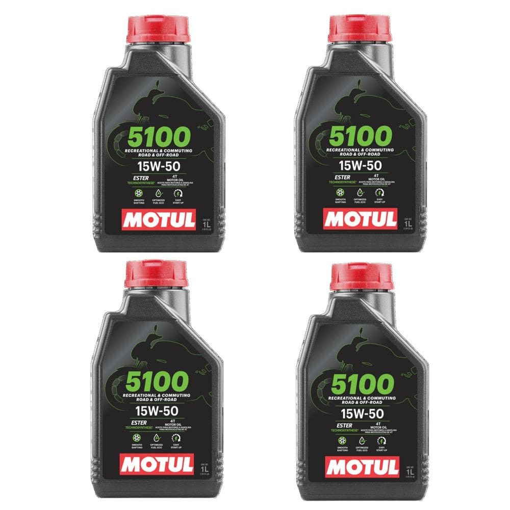 Óleo Moto Motul 5100 15w50 Semissintético 1l Honda DUCATI Ninja 300 Bmw 4 UNIDADES