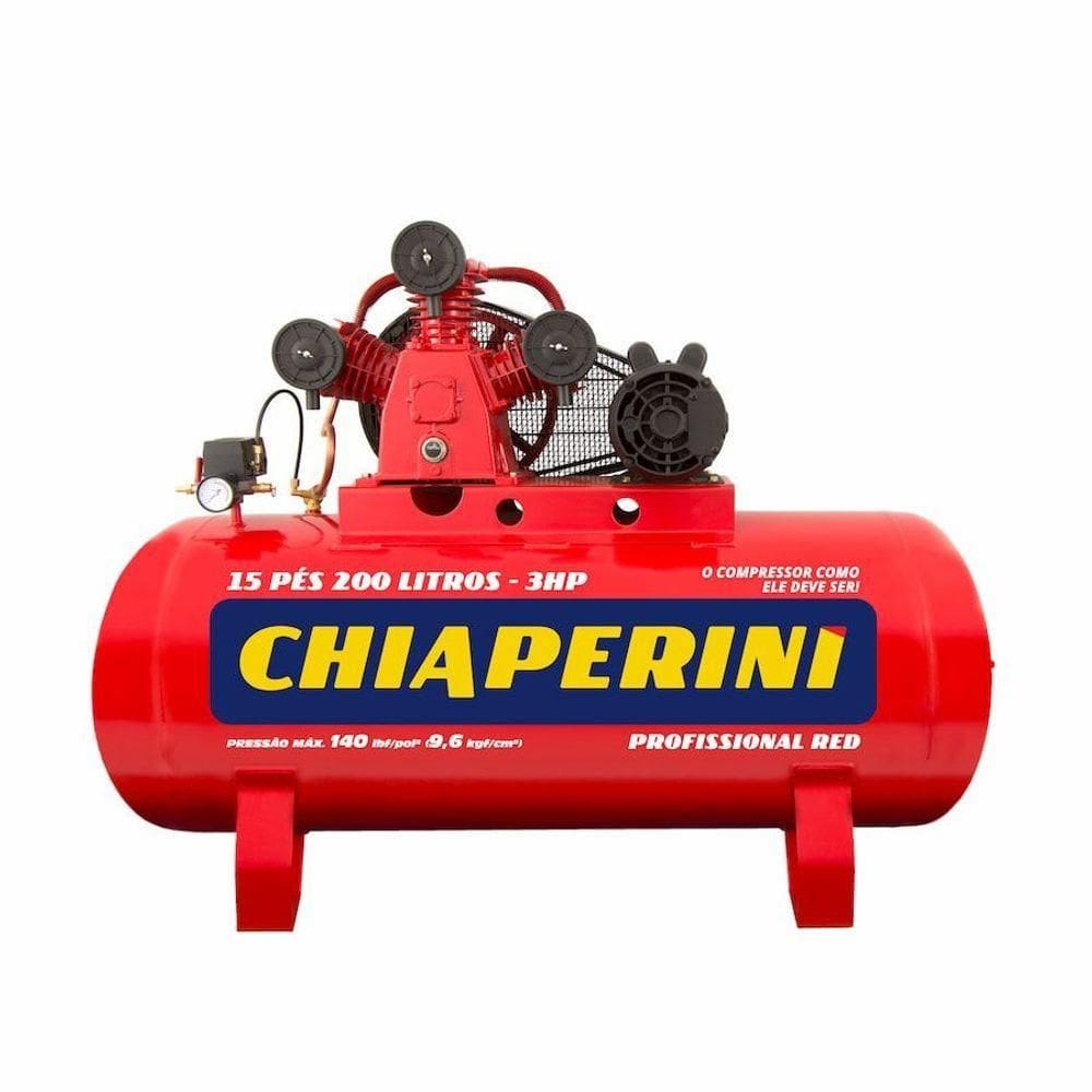 Compressor De Ar M.pressão Tri 3hp 220-380v 200l Chiaperini