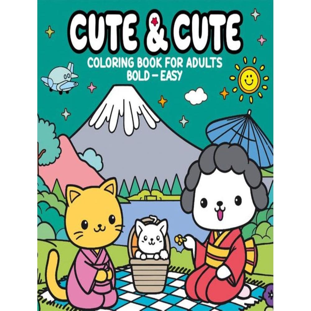 Cute & Cute Coloring Book For Adults - Livro De Colorir - Bold-Easy - Vol. 4