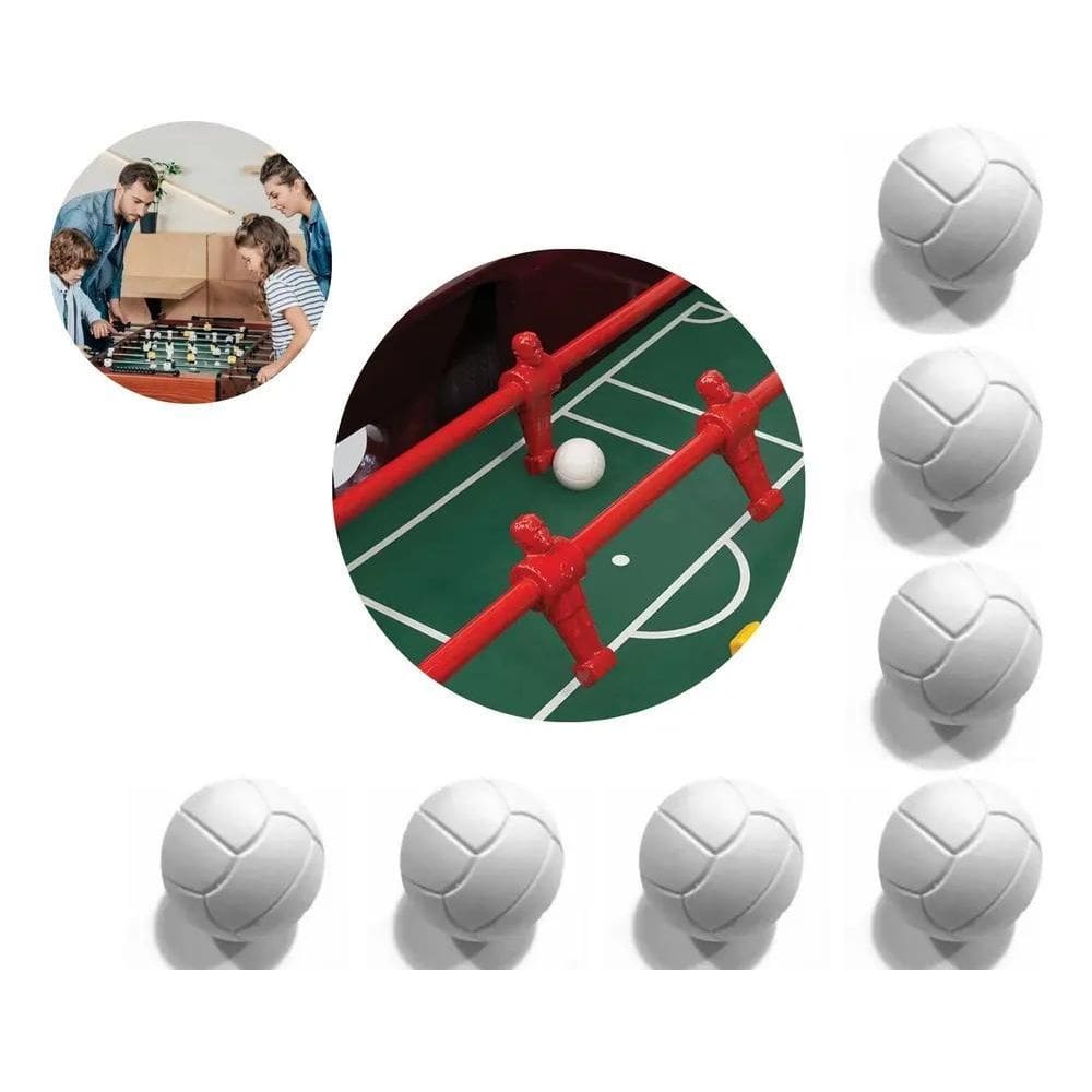 2X Bola Bolinha Pebolim Totó 7 Unidades Kit Para Mesa Peboli