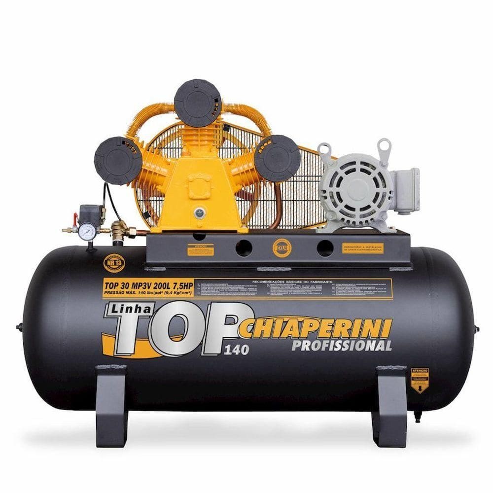 Compressor De Ar M.pressão Tri Aberto 7,5hp 200l Chiaperini