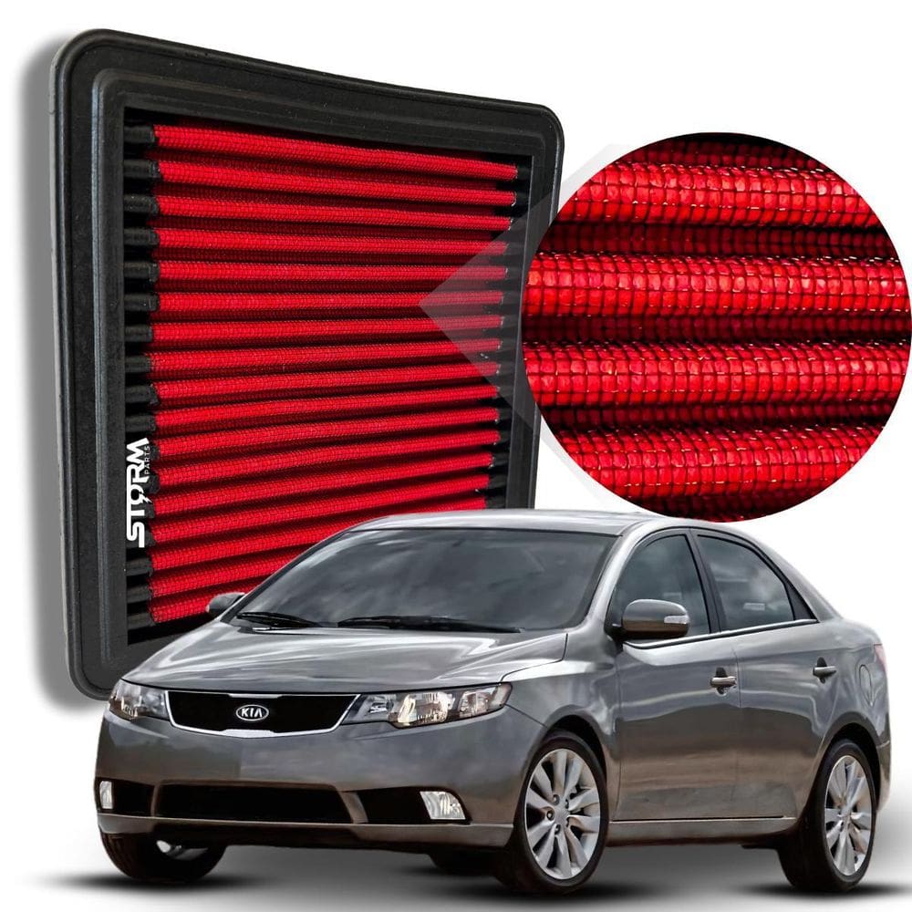 Filtro Ar Esportivo Kia Cerato 1.6 16V Flex Ano 2009 A 2013