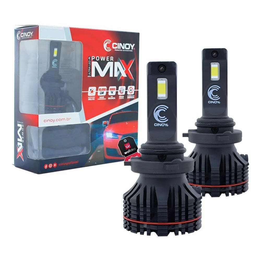 2X Kit Lampada Ultra Led Power Max Cinoy H4 10000Lm 6000K 55