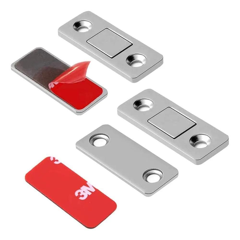 2X Fecho Magnético Armário Porta Imã Ultra Forte Kit Com 8 Pe