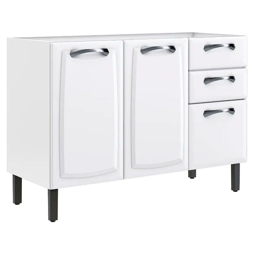 Balcão sem Tampo 3 Portas e 2 Gavetas 120cm New Premium Itatiaia