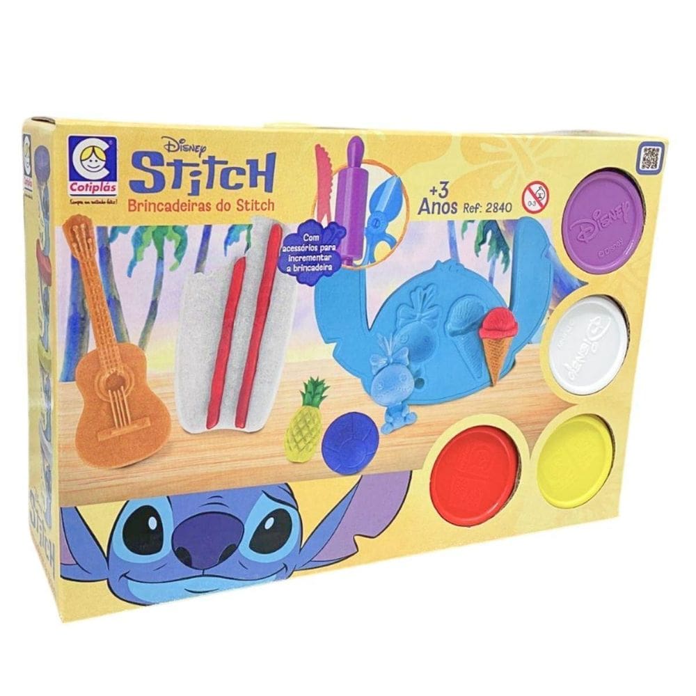Brinquedo Massinhas De Modelar Brincadeira Do Stitch Disney