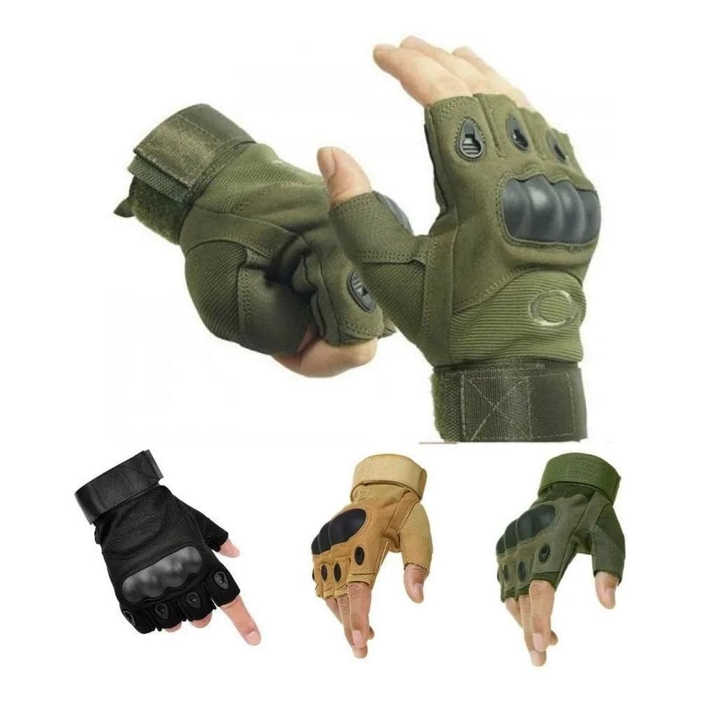 2X Luva Meio Dedo Luva Tãtica Militar Luvas