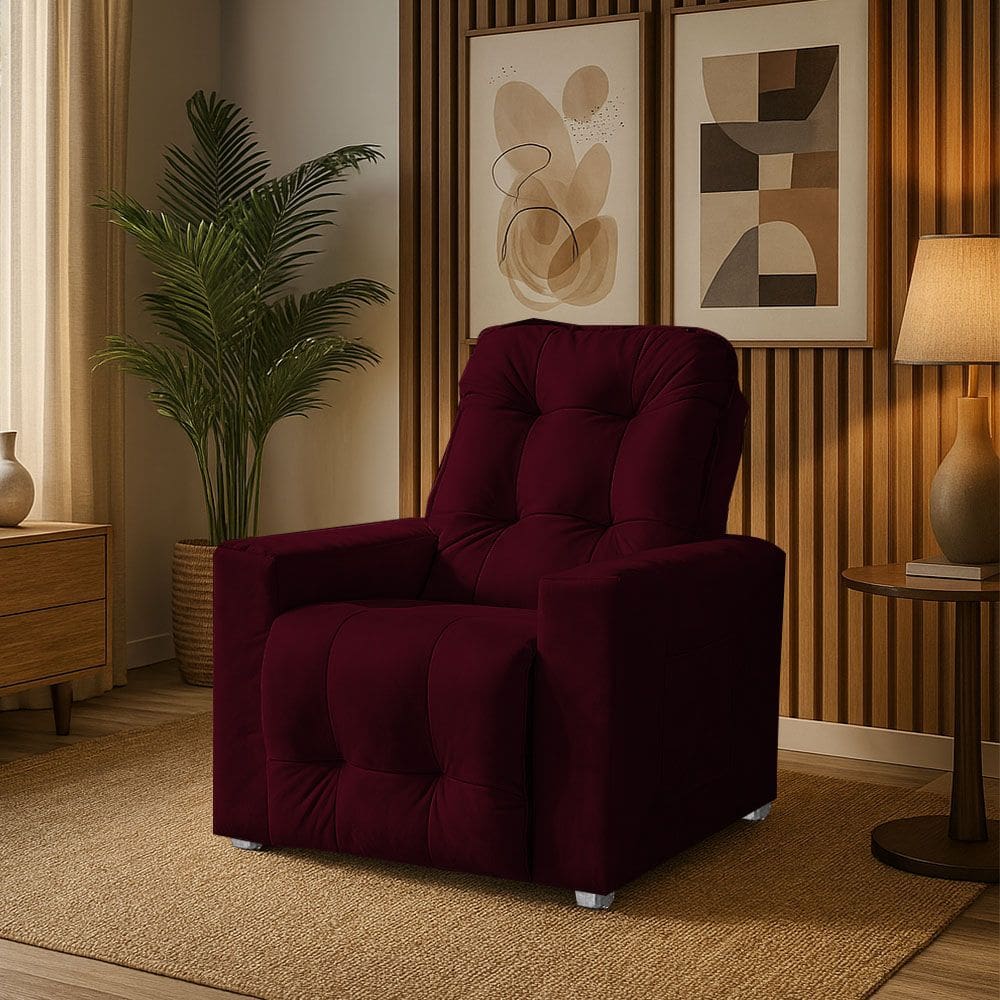 Poltrona Cadeira Vitória Papai E Mamãe Com Encosto Macio Para Sala De Descanso Bordo