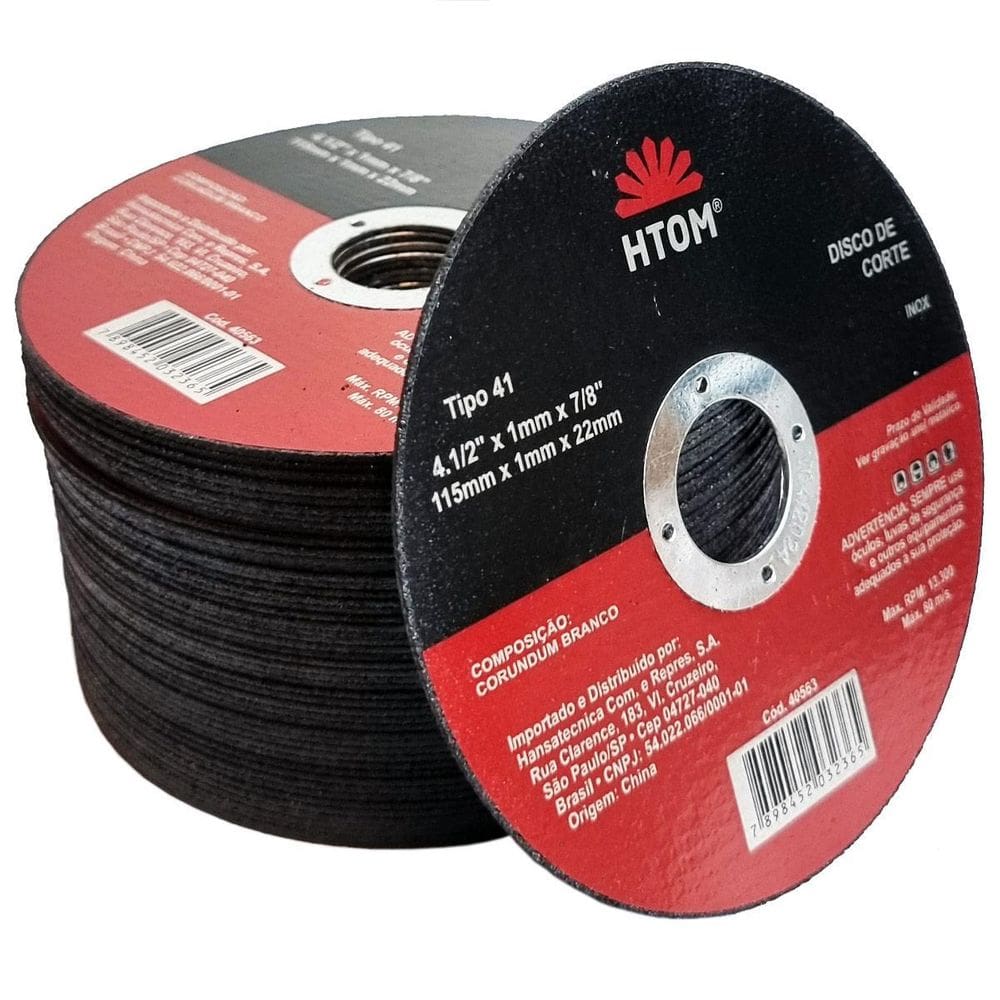 Kit 70 Discos De Corte 115Mm X 1Mm Inox Fino Esmerilhadeira