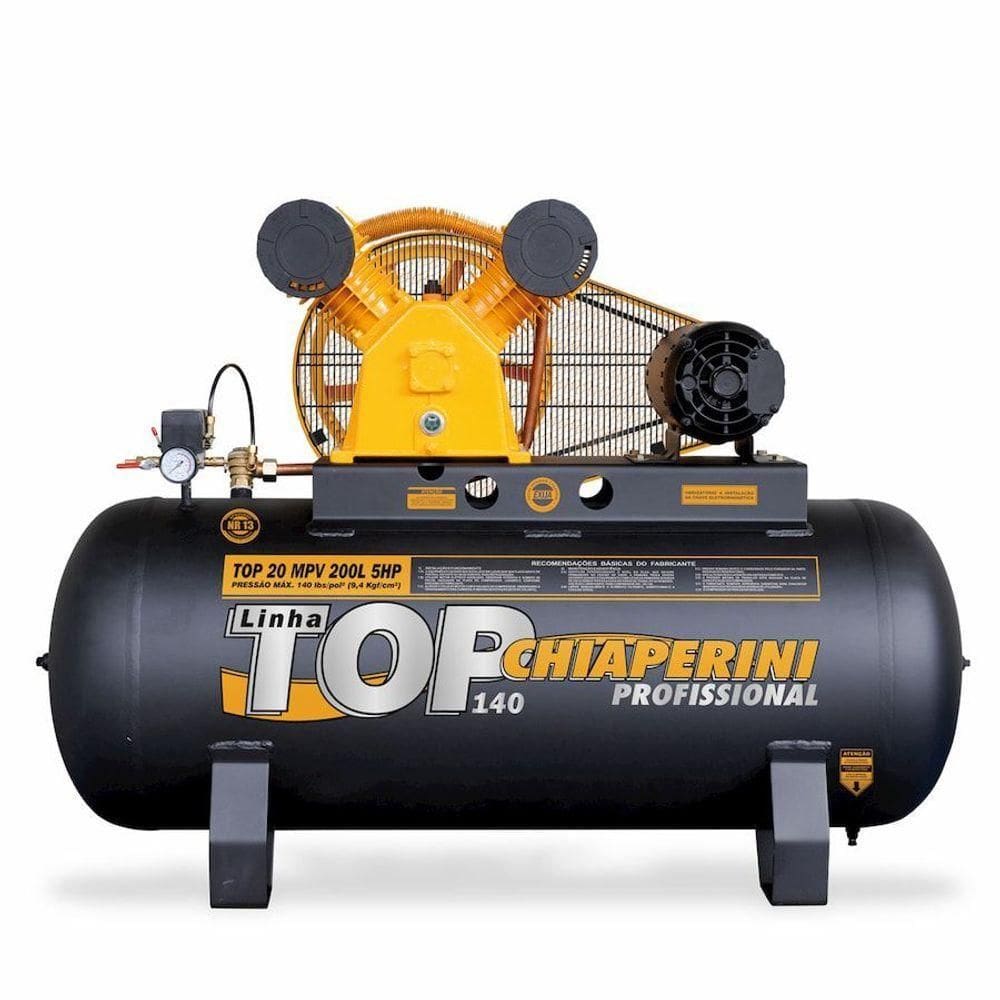 Compressor Ar Média Pressão Trif Aberto 5hp 200l Chiaperini