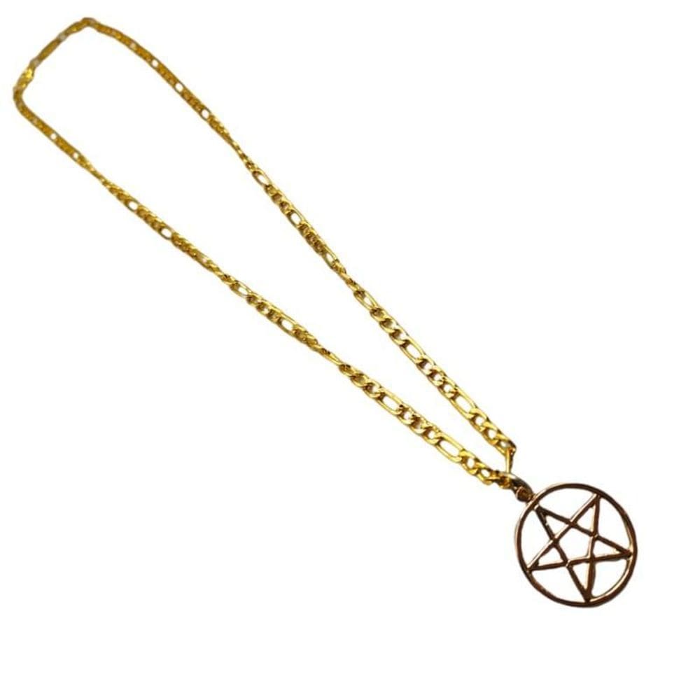 Corrente Pentagrama 3 Cm Dourado