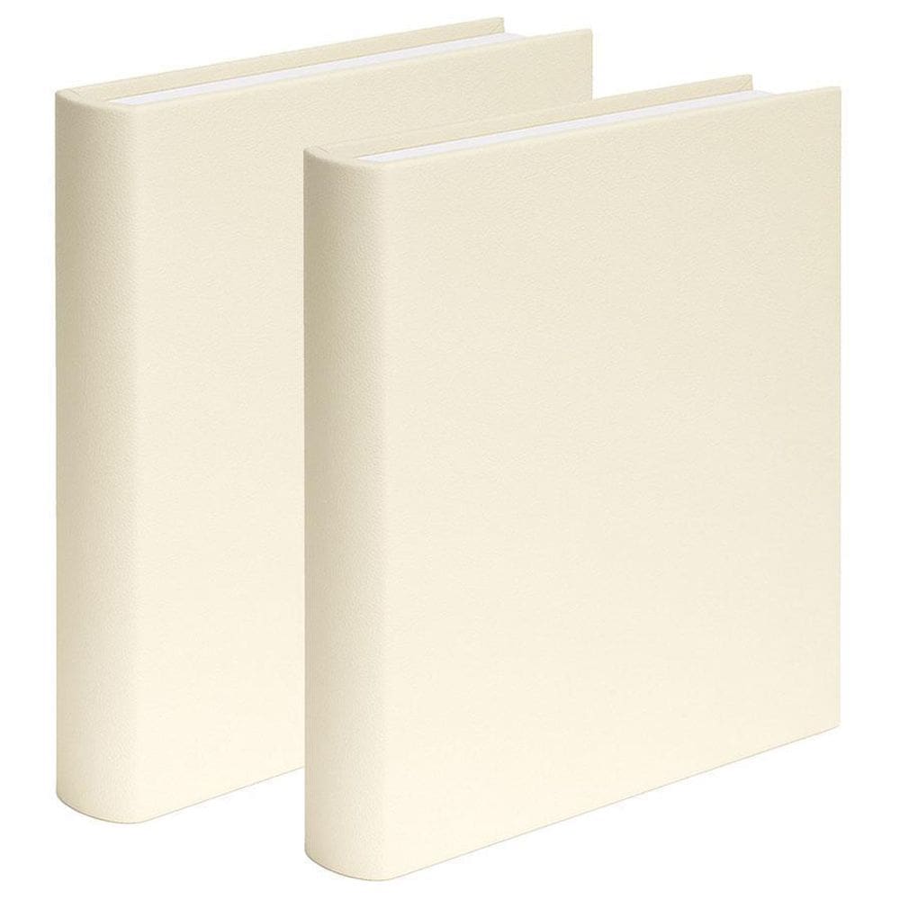 Kit 2 Livro Caixa Porta Objetos Decoração 32X23Cm Marfim