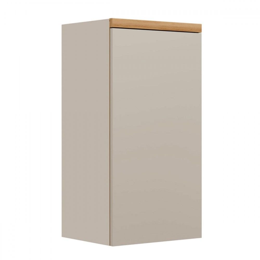 Armário Aéreo Cozinha 40 Cm Allure 1 Porta 1 Prateleira Jequitibá/Gris - Linea Brasil