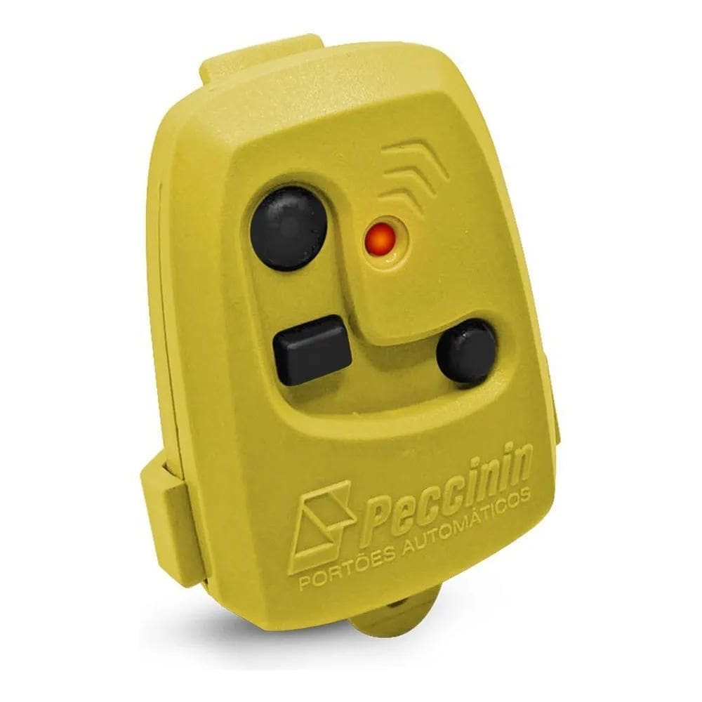 2X Controle De Portão Eletrônico Peccinin Nice Tx 3C Amarelo