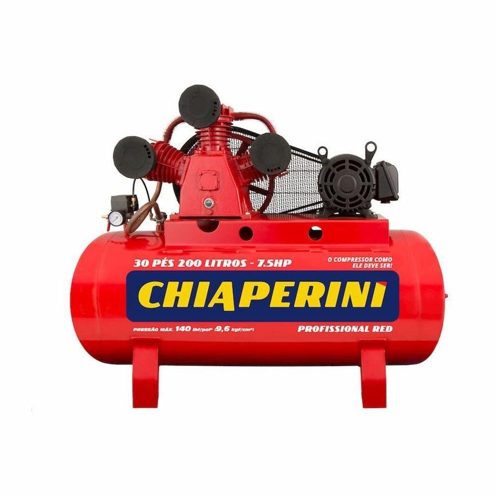Compressor De Ar M.pressão Tri 7,5hp 200l Chiaperini