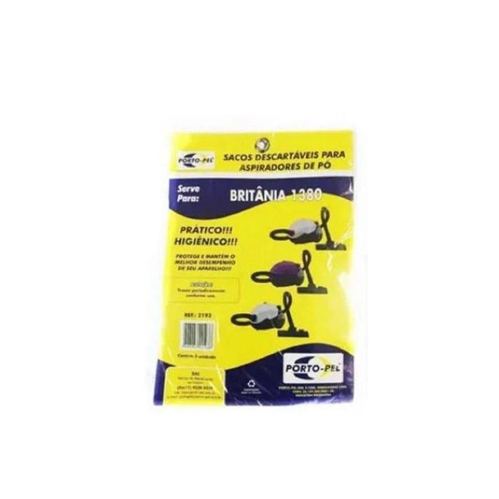 Saco Aspirador Britania Asp 1380 - 3 Undidades Porto-Pel
