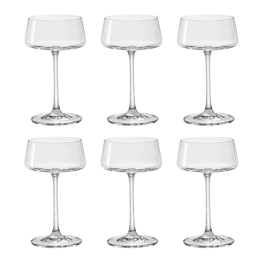 Jogo 12 Taças De Cristal Cocktail 220 Ml Linha Xtra Bohemia
