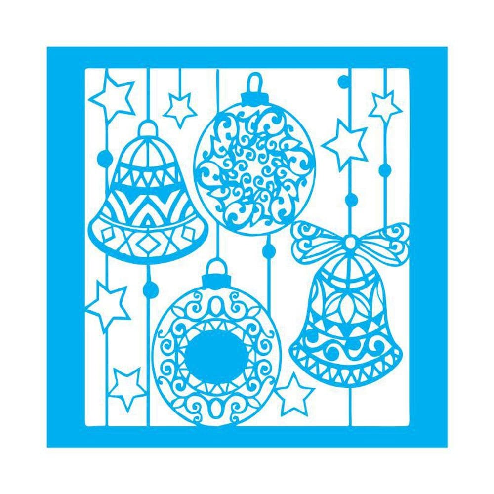 Stencil Tamako Enfeites Natal - 30X30Cm - Ref 9695