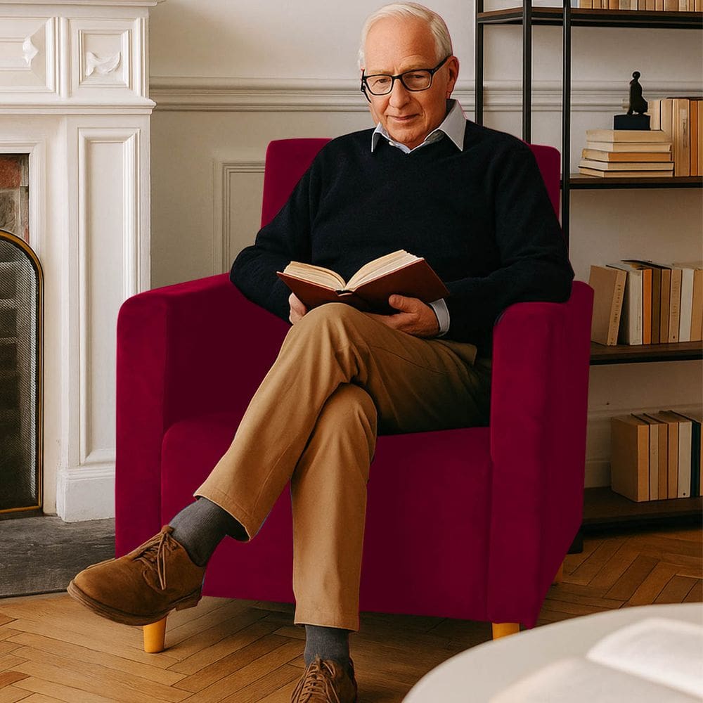 Poltrona Decorativa Sala Ou Escritorio Estela Vermelho