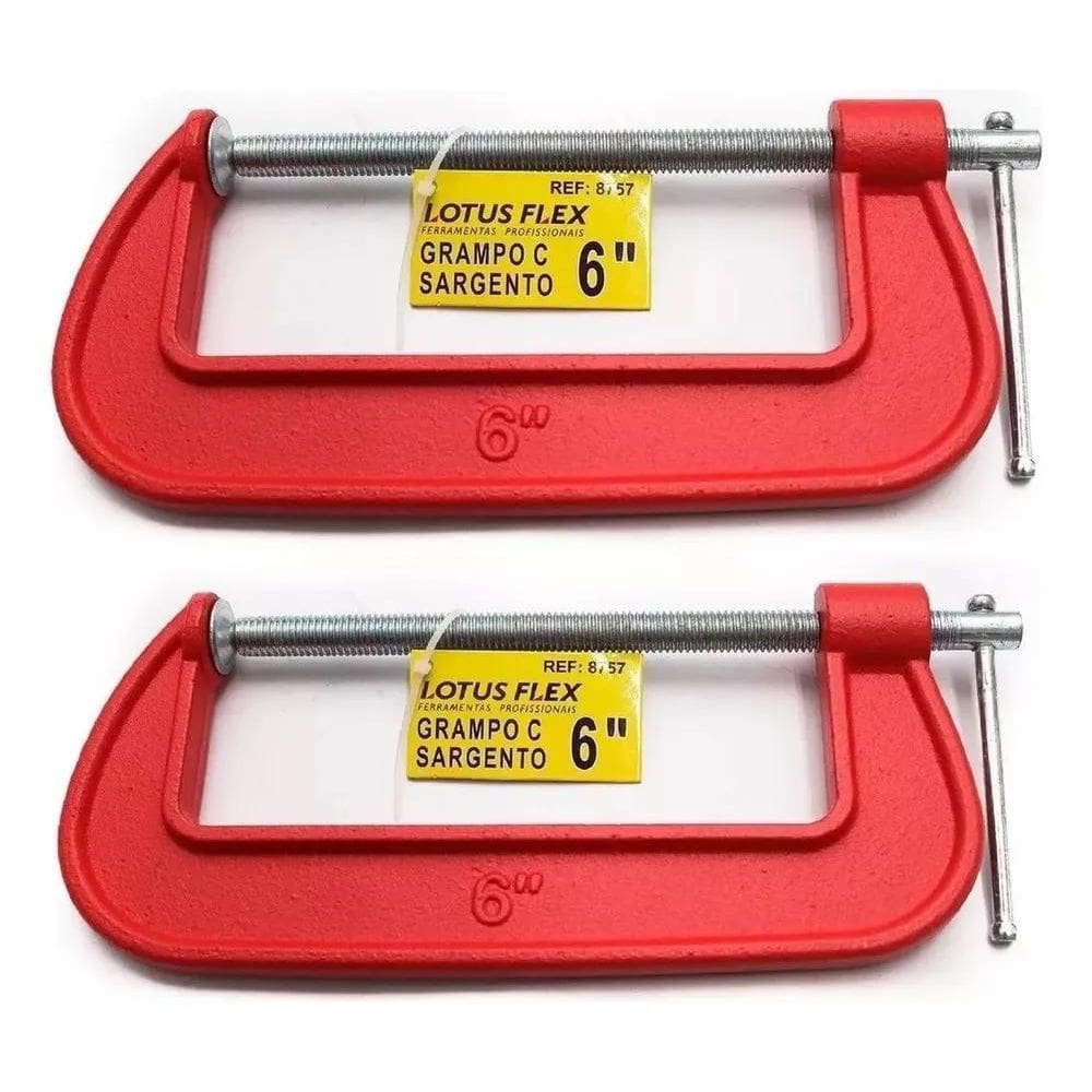 2 Grampos Sargento Tipo C Forjado 6 Pol