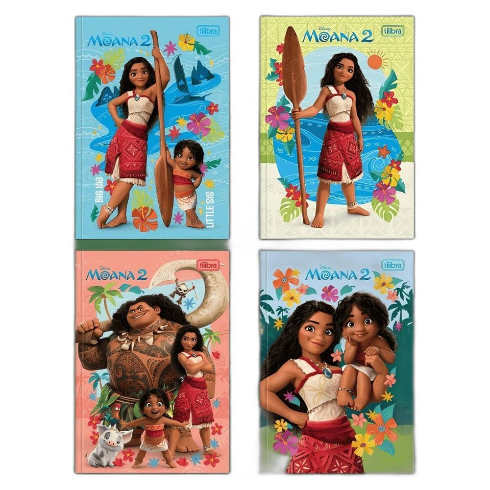 Caderno Brochura 1/4 Pequeno Capa Dura Moana 80Fls Tilibra