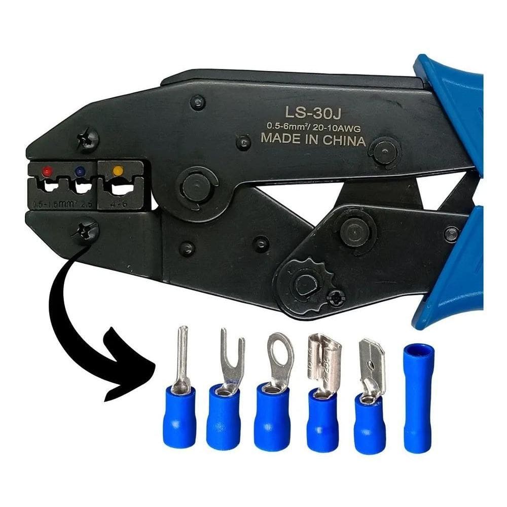 Alicate Prensa Crimpa Terminal Pre Isolado 0.5 A 6Mm- 1Un