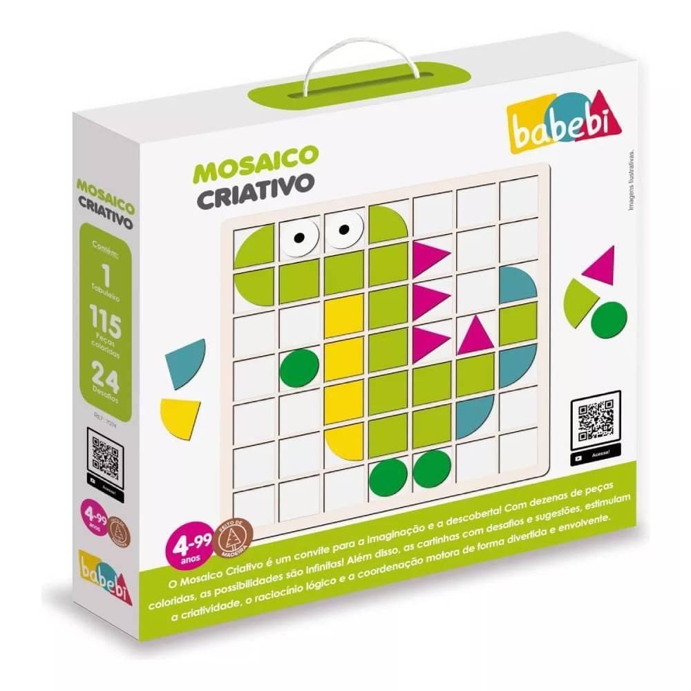 Mosaico Criativo Brinquedo Educativo Pedagógico Babebi