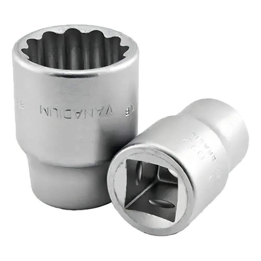 2X Soquete Pito Estriado Encaixe 3/4 - 32Mm Cromo Vanádio No