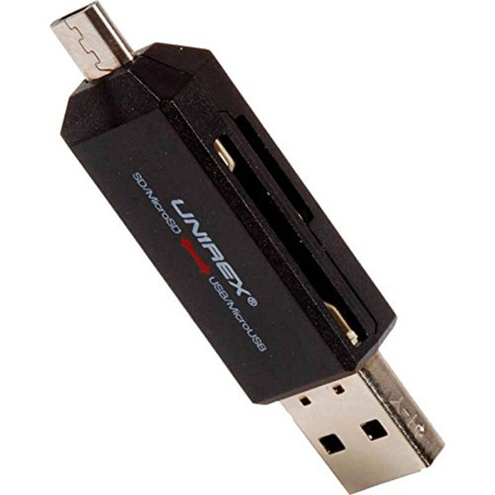 Leitor de cartões Unirex 5 em 1 tipo C 3.0 USB para Micro SD