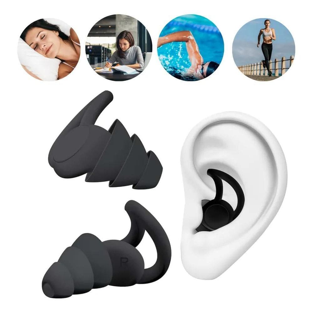 2X Tampão De Ouvido Protetor Auricular Dormir Natação Antiru