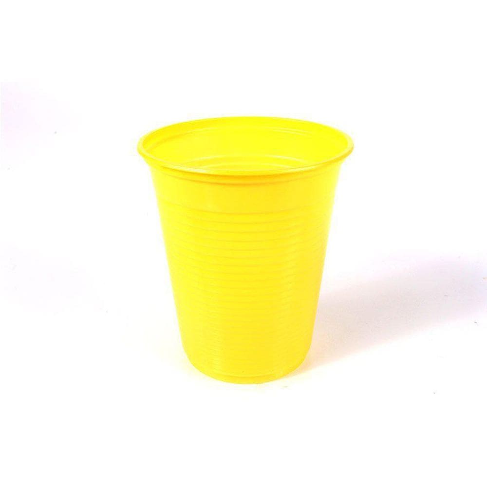 Copo Descartável 200Ml Amarelo 50Un
