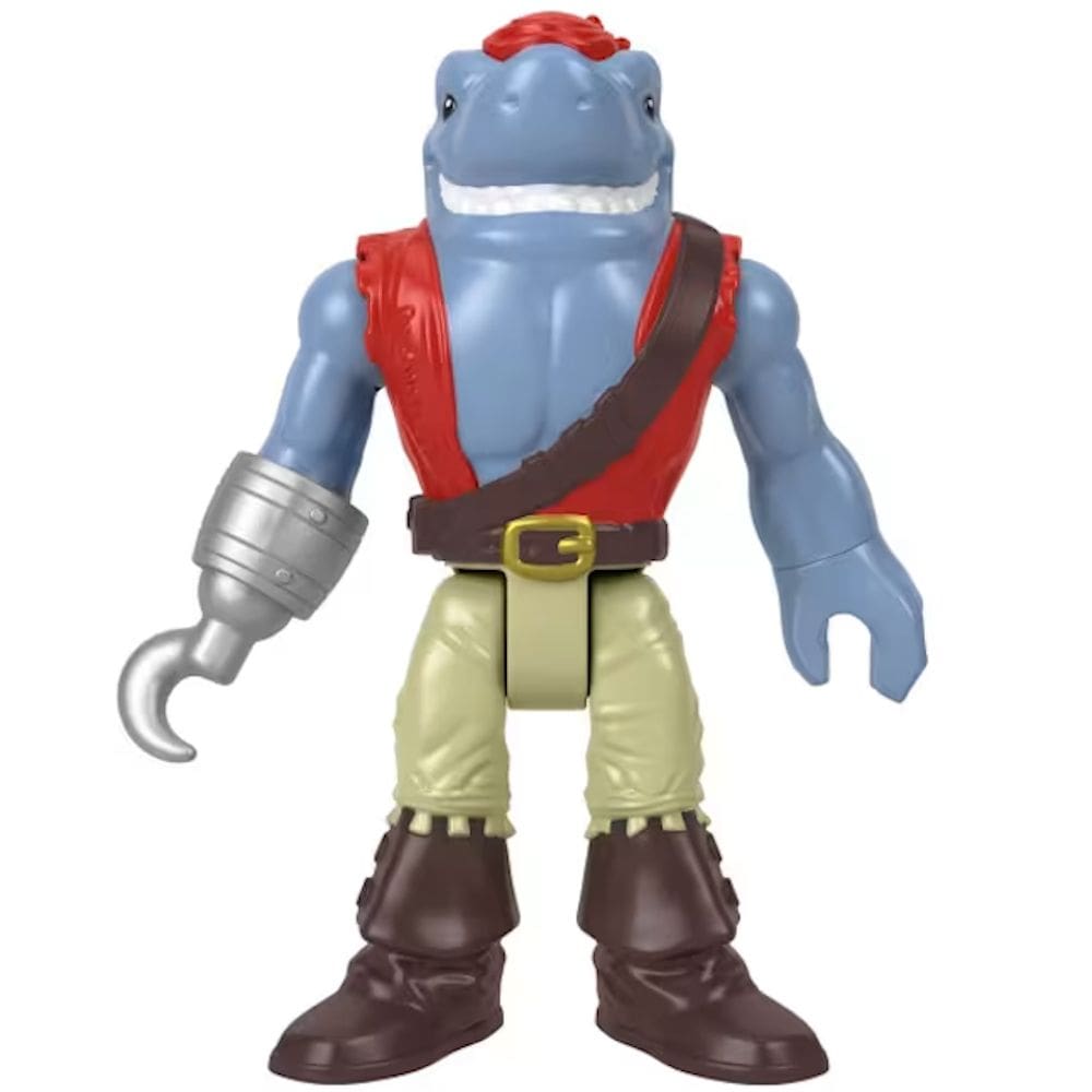 Boneco Imaginext Mundo Aventura Figura Ação Tubarão Pirata XL - Mattel
