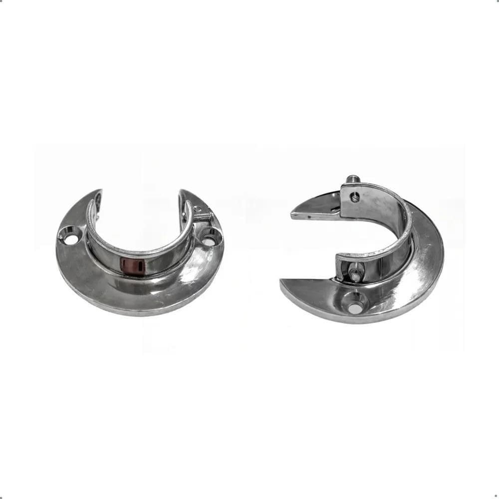2X Suporte Flange Alumínio Varão 28Mm  2 Unidades