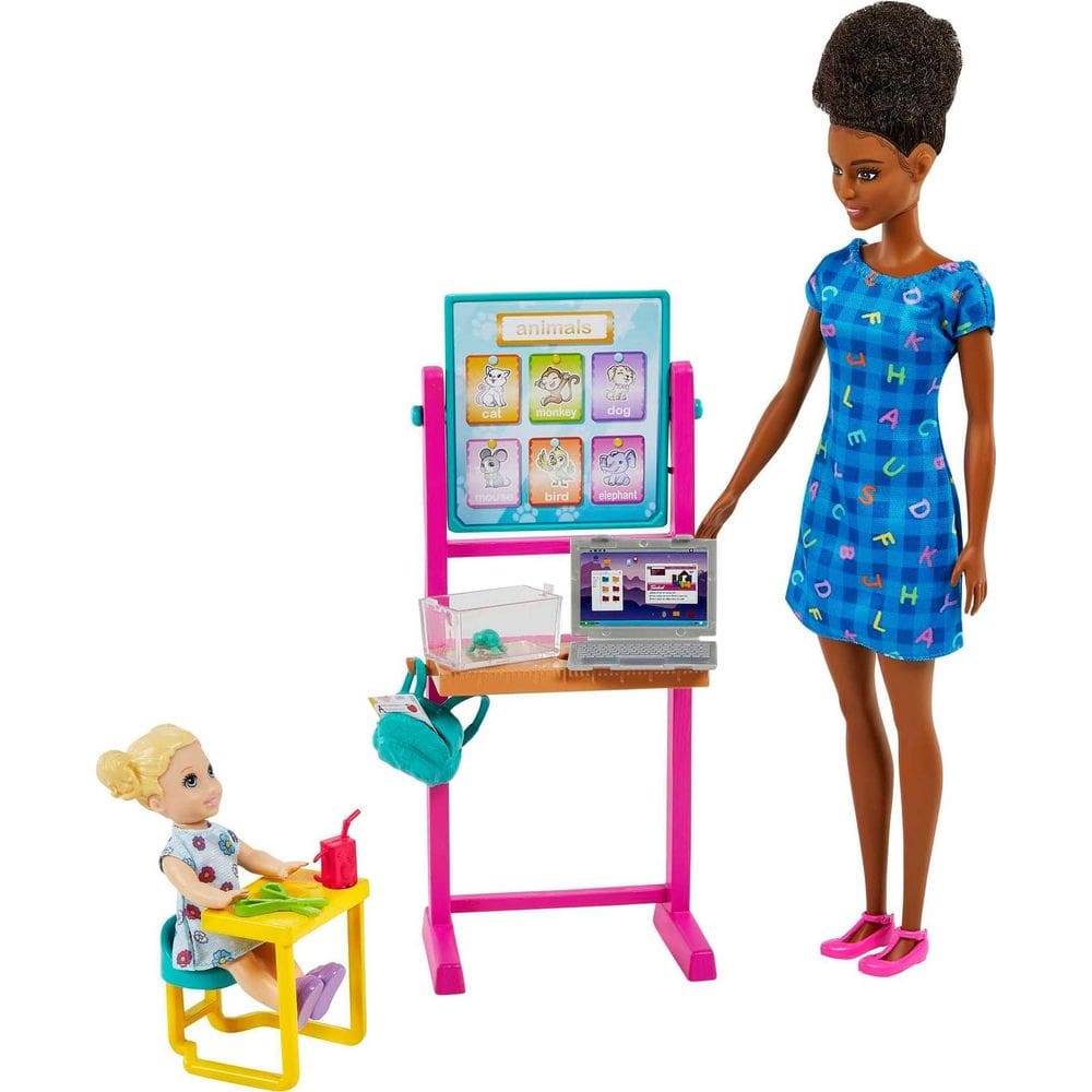 Playset: Professora de carreiras da Barbie com bonecas e móveis de moda