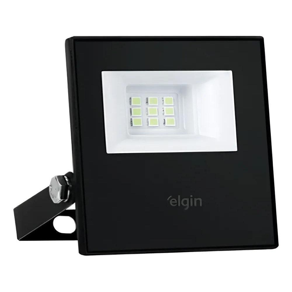 2X Projetor Led Elgin Refletor 10W 6500K Cor Da Carcaça Pret