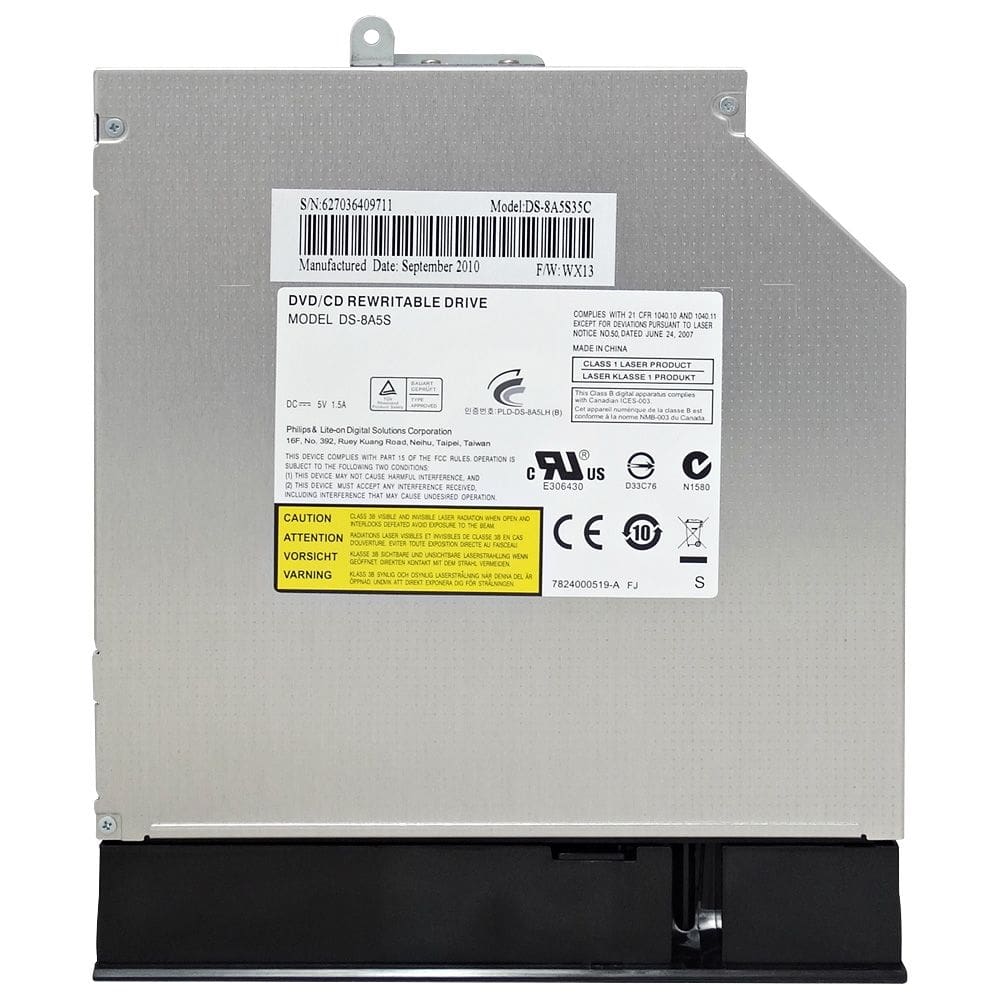 Drive Gravador De Dvd 12,7 Sata Para Notebook