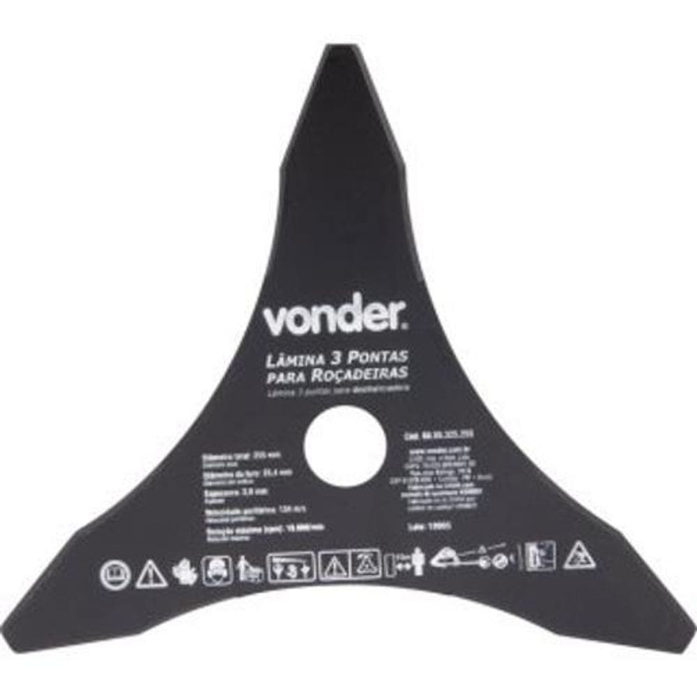 Lamina P/Rocadeira Vonder 3 Pontas 255X25,4X3,0Mm
