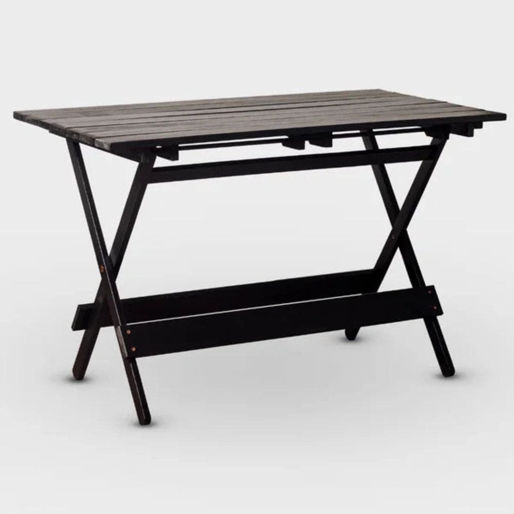 Mesa para Jardim Dobrável 120cm X 70cm Preto