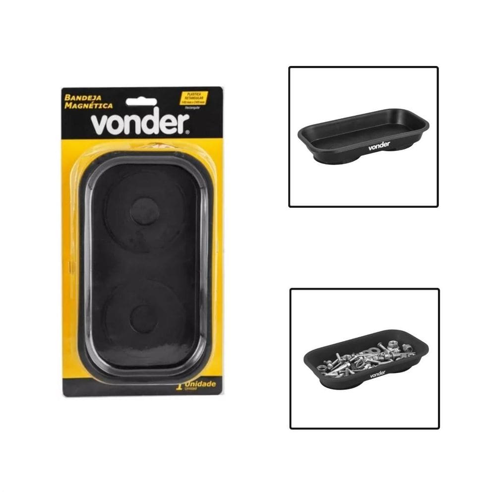 Bandeja Magnética Retangular Plástica 140X240Mm