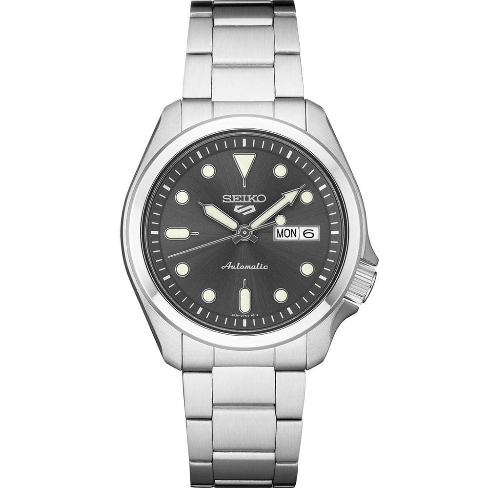 Relógio SEIKO SRPE51 5 Sports Automatic para homens com mostrador cinza