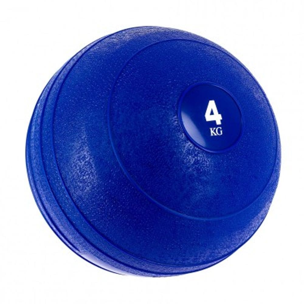 Bola Medicine Ball 4kg Magussy Azul Borracha