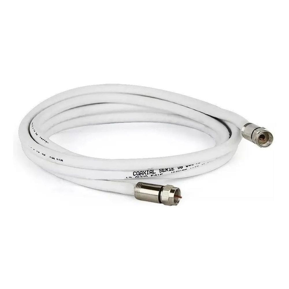 2X Cabo Coaxial Rg6 De Antena Montado 10 Metros 90% De Malh