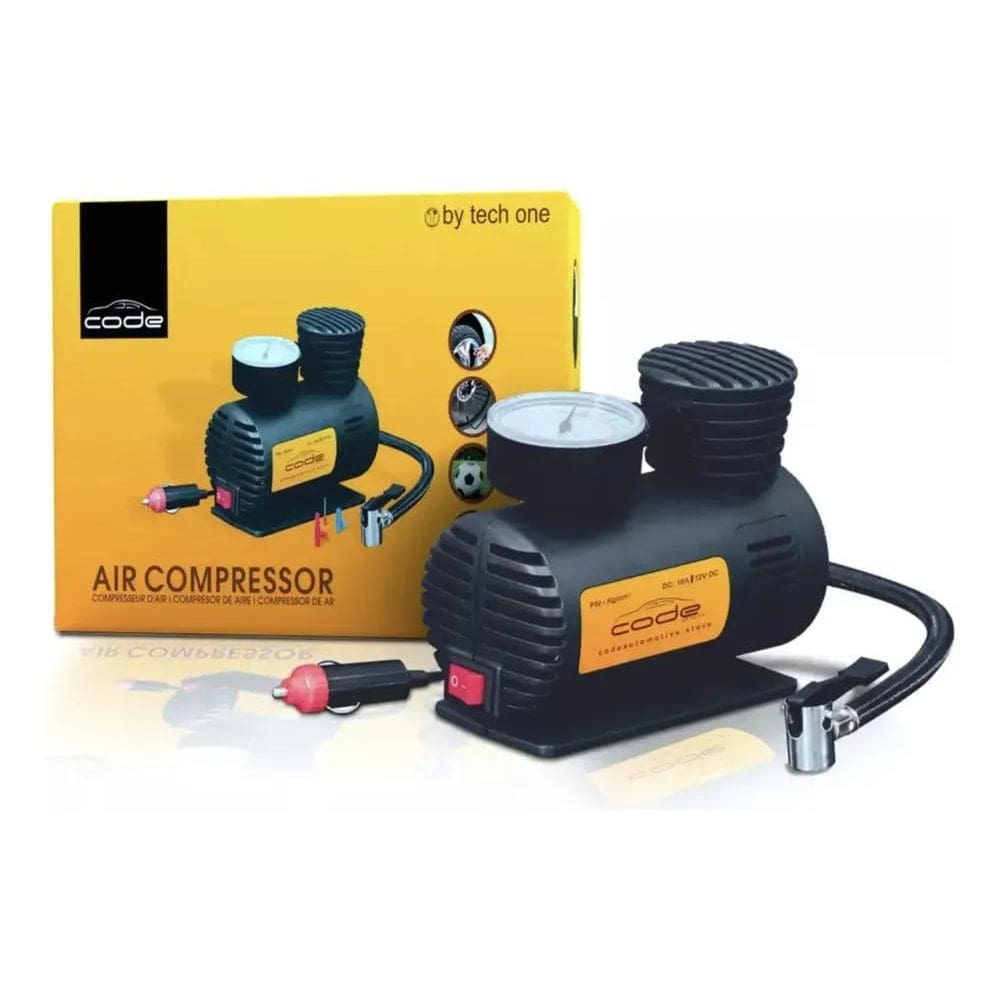 Mini Compressor De Ar Portatil Code Carro Bicicleta Moto Cor