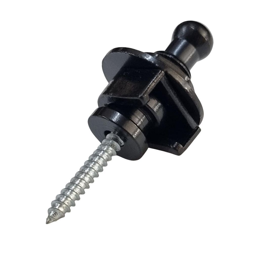 Roldana Strap Lock Preta para Guitarra Violão Baixo