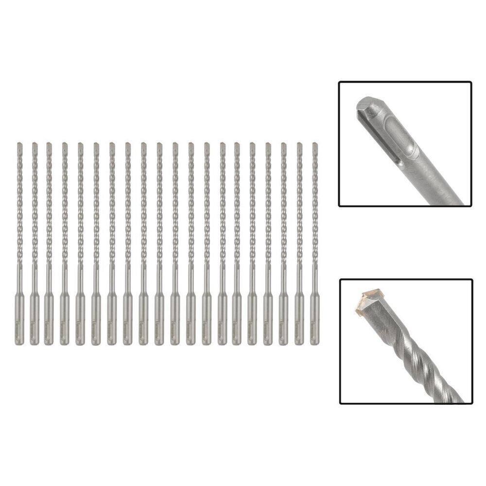 Jogo 20 Brocas Sds Plus 8X310 Mm Aço Carbono Tungstênio