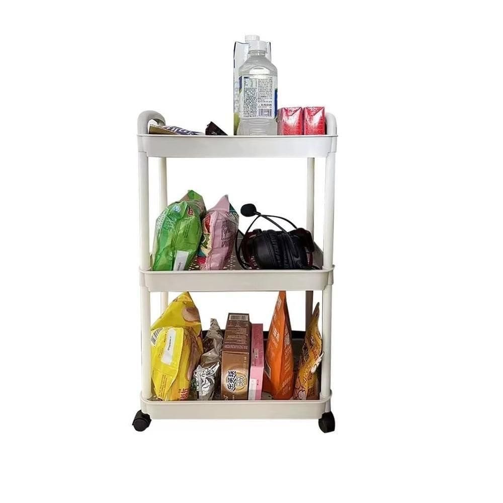 Carrinho Organizador 3 Prateleiras Brancas